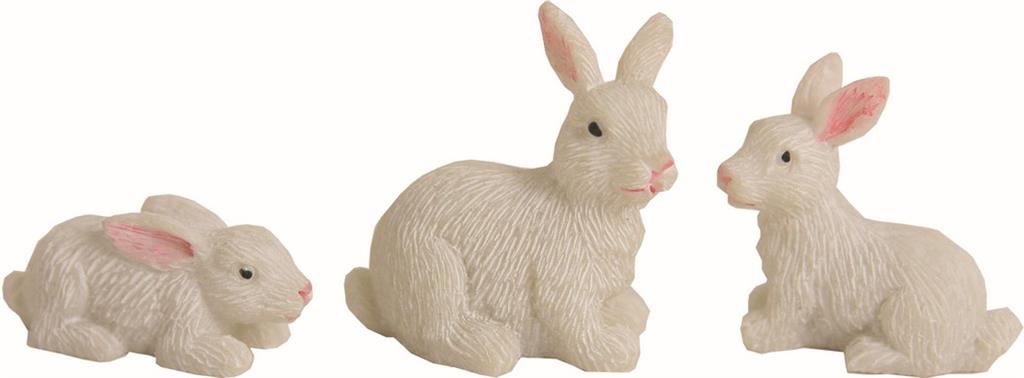 Hasen-Set 2,5cm für 9-12cm Krippenfiguren 3 Stück