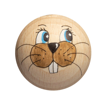 Handbemaltes Holzkopferl Hase Nr. 8