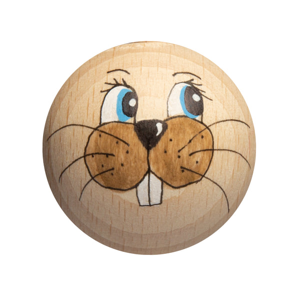 Handbemaltes Holzkopferl Hase Nr. 8