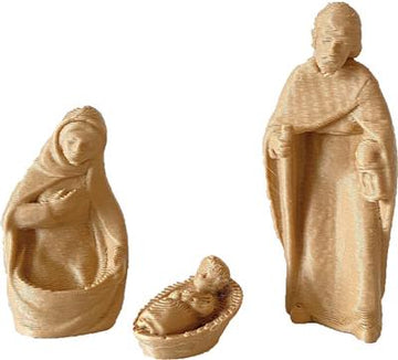 Miniatur Heilige Familie Krippenfiguren 3D-Druck 3 Figuren / Set