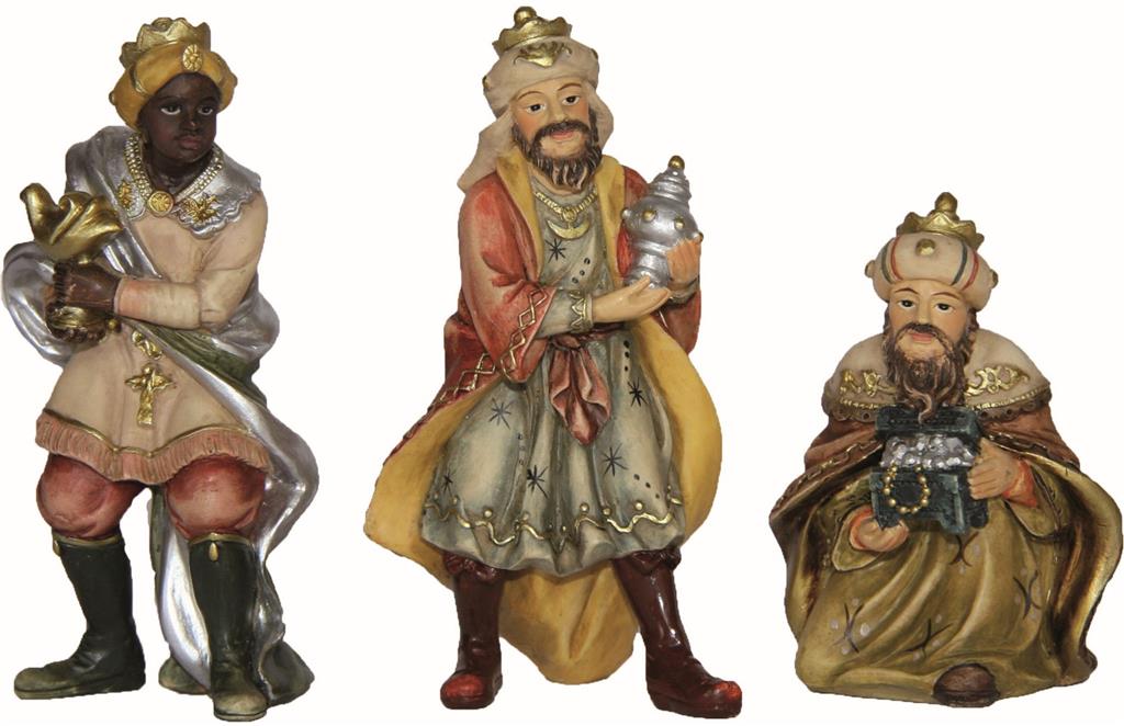 Heiligen drei Könige Figurenset Johanneskrippe 12cm 3 Stück