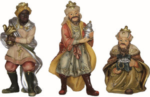 Heiligen drei Könige Figurenset Johanneskrippe 12cm 3 Stück