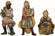 Heiligen drei Könige Figurenset Johanneskrippe 12cm 3 Stück