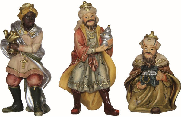 Heiligen drei Könige Figurenset Johanneskrippe 12cm 3 Stück