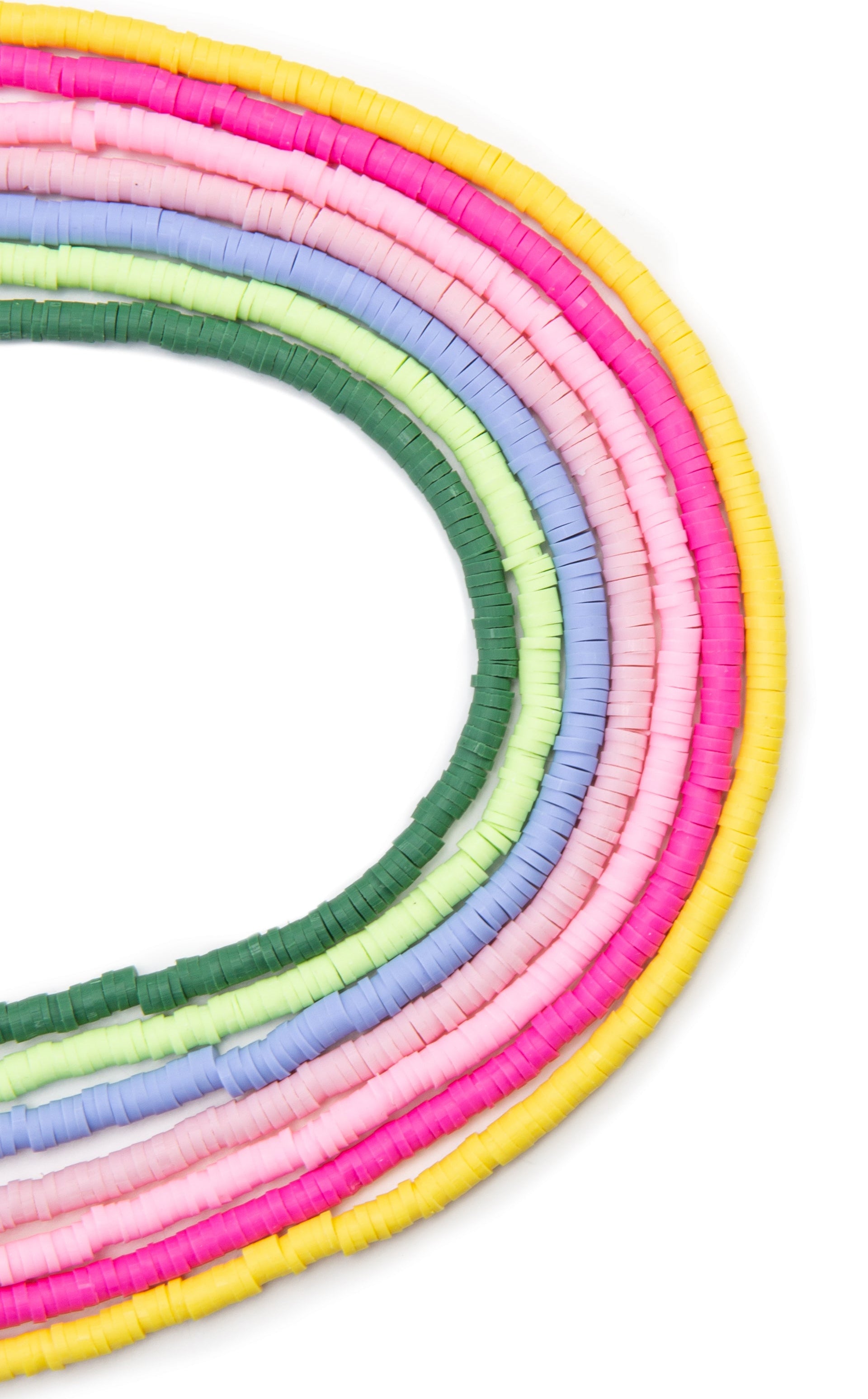 Heishi-Perlen Polymerclay Perlenscheiben 4x1mm 380-400Stk/Strang