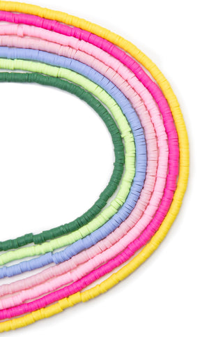 Heishi-Perlen Polymerclay Perlenscheiben 4x1mm 380-400Stk/Strang