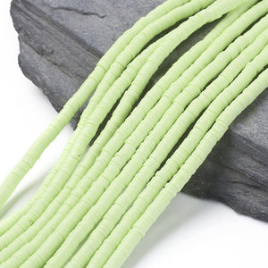 Heishi-Perlen Polymerclay Perlenscheiben 4x1mm 380-400Stk/Strang