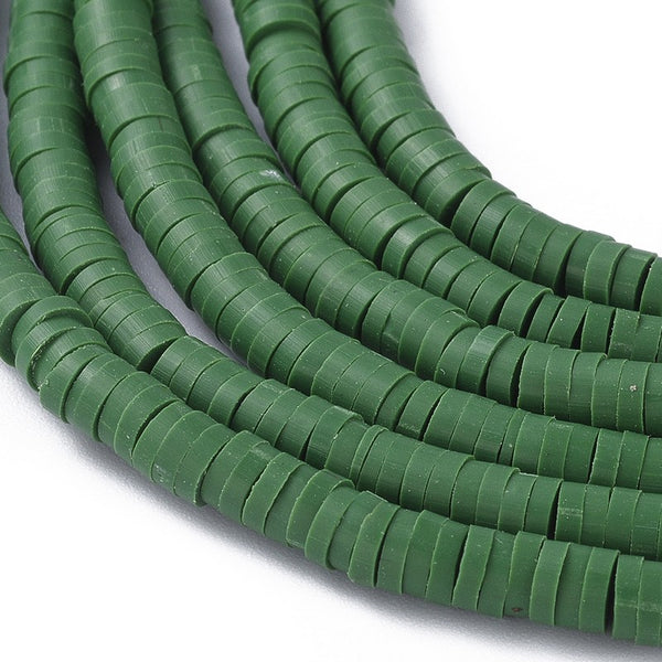 Heishi-Perlen Polymerclay Perlenscheiben 4x1mm 380-400Stk/Strang