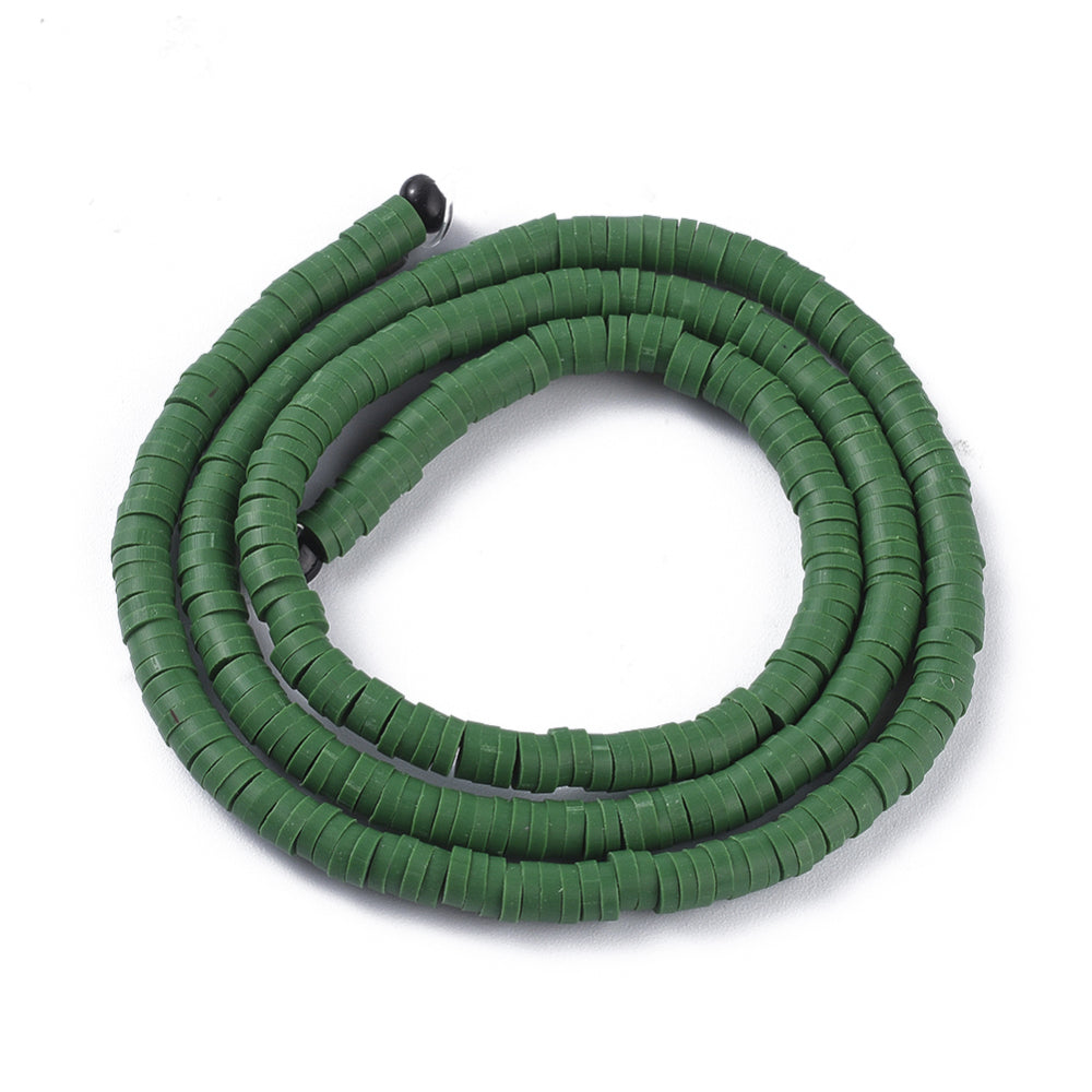 Heishi-Perlen Polymerclay Perlenscheiben 4x1mm 380-400Stk/Strang