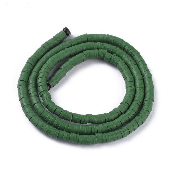 Heishi-Perlen Polymerclay Perlenscheiben 4x1mm 380-400Stk/Strang