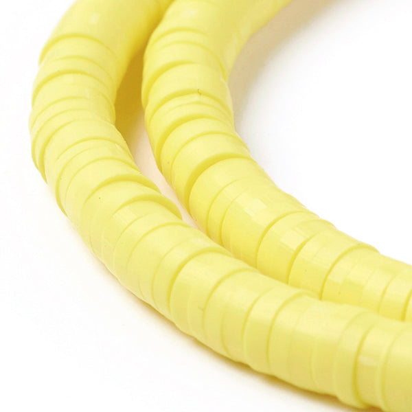 Heishi-Perlen Polymerclay Perlenscheiben 4x1mm 380-400Stk/Strang