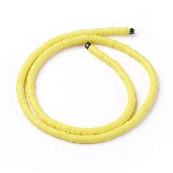 Heishi-Perlen Polymerclay Perlenscheiben 4x1mm 380-400Stk/Strang