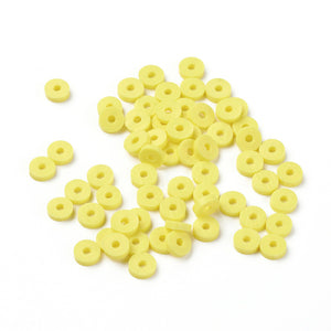 Heishi-Perlen Polymerclay Perlenscheiben 4x1mm 380-400Stk/Strang