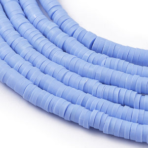 Heishi-Perlen Polymerclay Perlenscheiben 4x1mm 380-400Stk/Strang