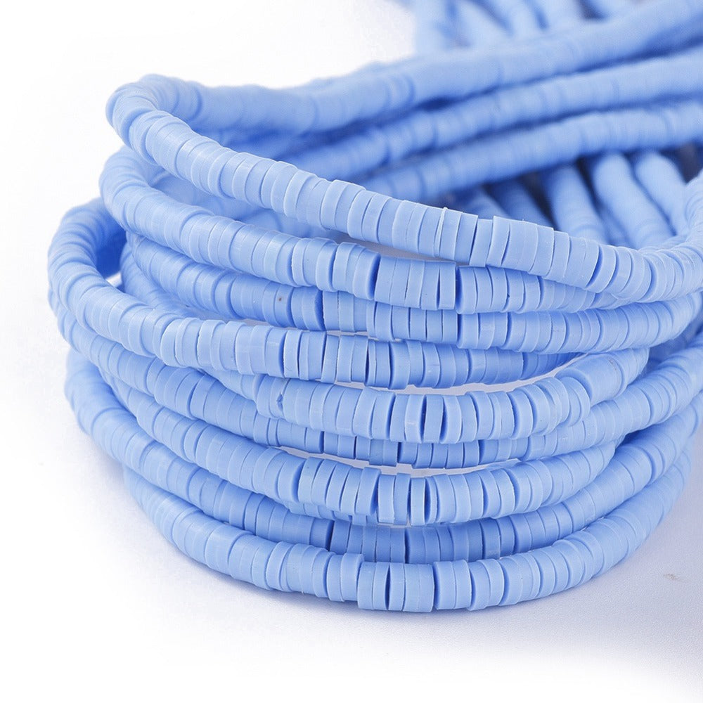 Heishi-Perlen Polymerclay Perlenscheiben 4x1mm 380-400Stk/Strang