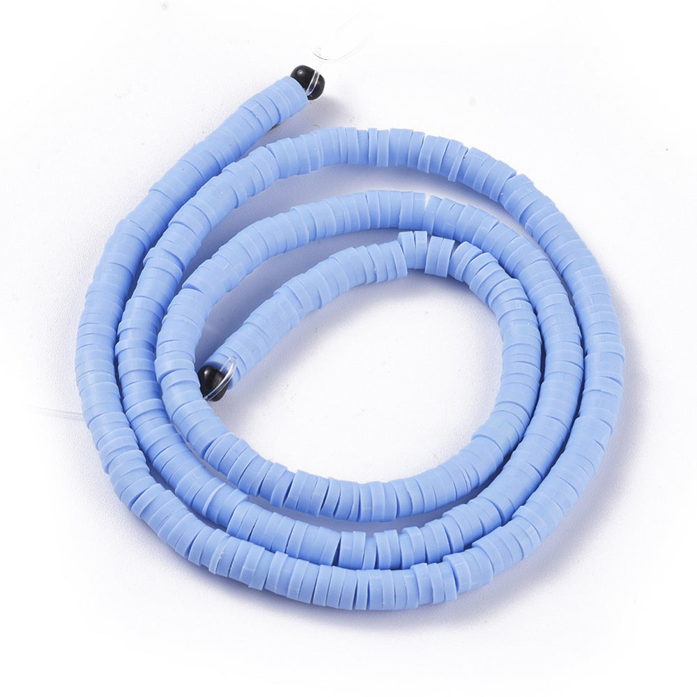 Heishi-Perlen Polymerclay Perlenscheiben 4x1mm 380-400Stk/Strang
