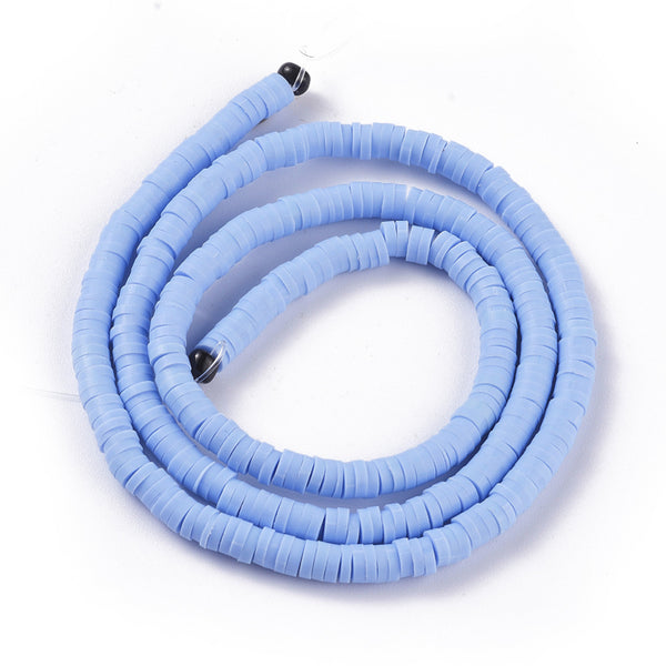Heishi-Perlen Polymerclay Perlenscheiben 4x1mm 380-400Stk/Strang