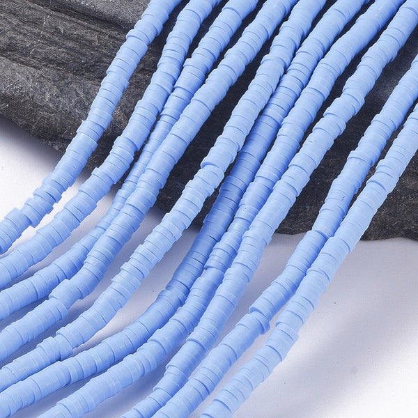 Heishi-Perlen Polymerclay Perlenscheiben 4x1mm 380-400Stk/Strang