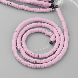 Heishi-Perlen Polymerclay Perlenscheiben 4x1mm 380-400Stk/Strang