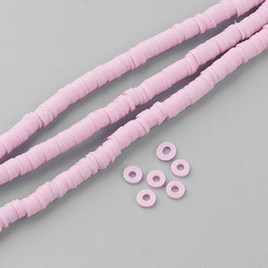 Heishi-Perlen Polymerclay Perlenscheiben 4x1mm 380-400Stk/Strang