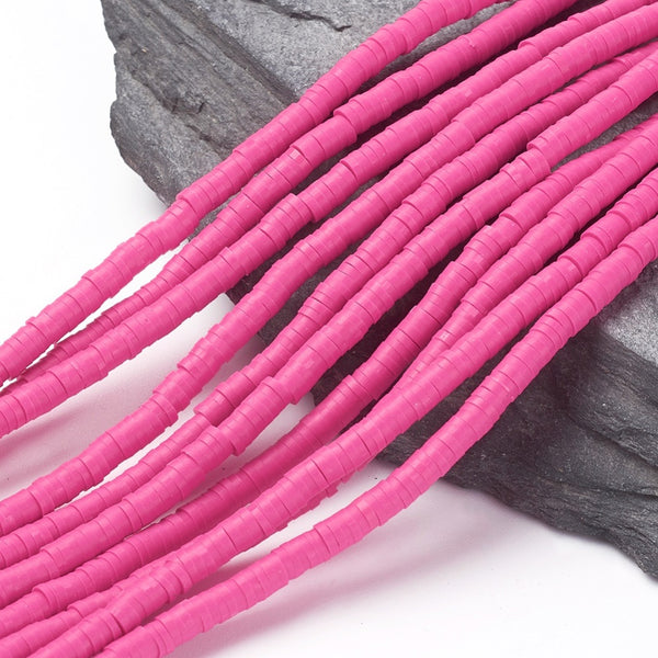Heishi-Perlen Polymerclay Perlenscheiben 4x1mm 380-400Stk/Strang
