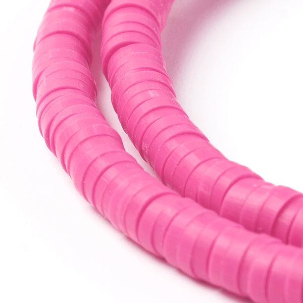 Heishi-Perlen Polymerclay Perlenscheiben 4x1mm 380-400Stk/Strang