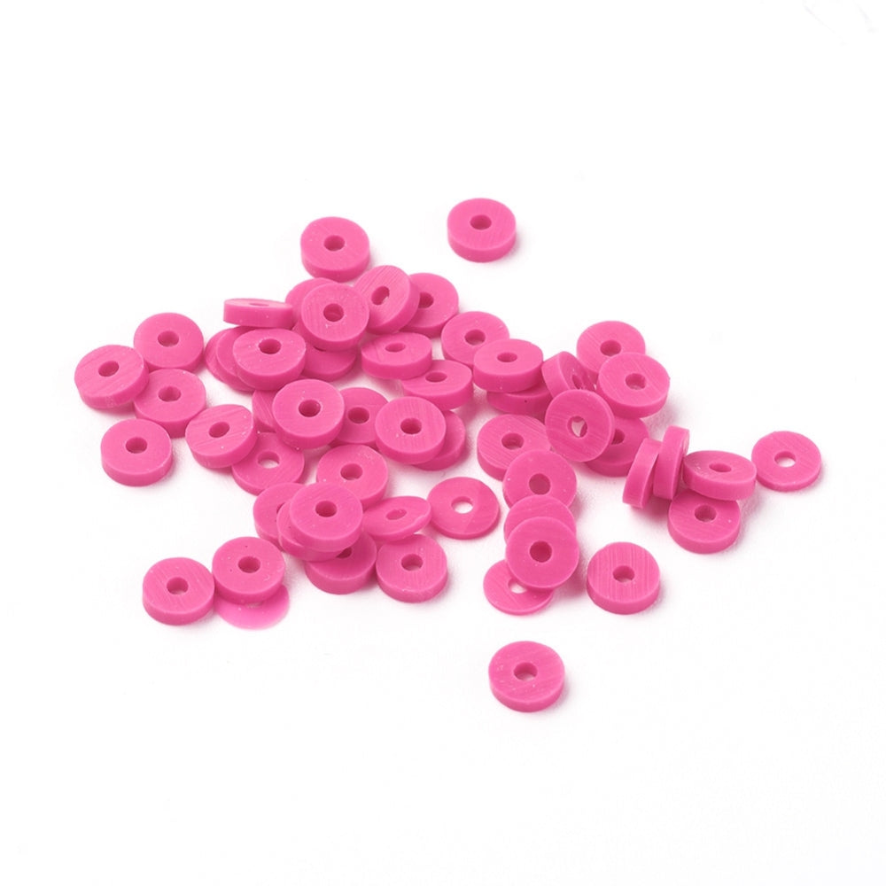 Heishi-Perlen Polymerclay Perlenscheiben 4x1mm 380-400Stk/Strang
