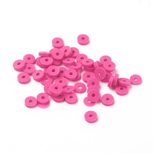 Heishi-Perlen Polymerclay Perlenscheiben 4x1mm 380-400Stk/Strang
