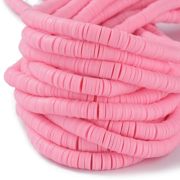 Heishi-Perlen Polymerclay Perlenscheiben 4x1mm 380-400Stk/Strang