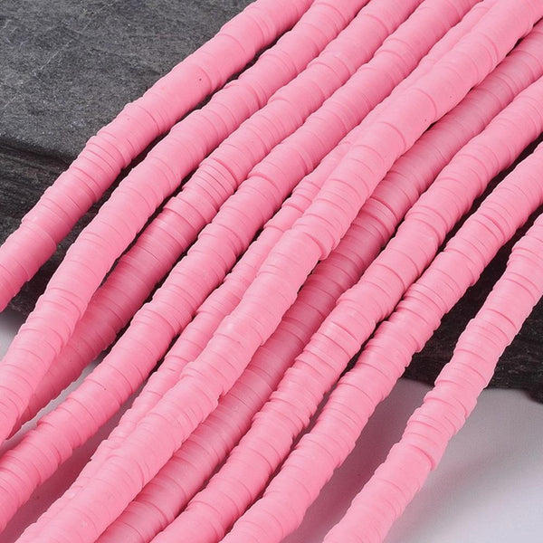 Heishi-Perlen Polymerclay Perlenscheiben 4x1mm 380-400Stk/Strang
