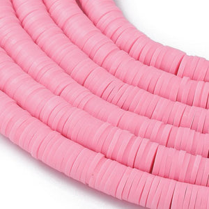 Heishi-Perlen Polymerclay Perlenscheiben 4x1mm 380-400Stk/Strang