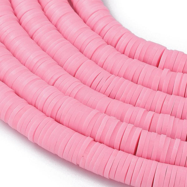 Heishi-Perlen Polymerclay Perlenscheiben 4x1mm 380-400Stk/Strang