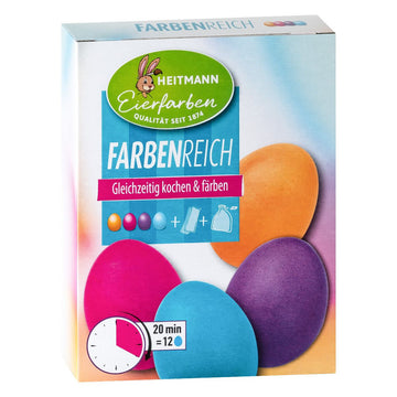 Heitmann Eierfarben Farbenreich Set gleichzeitig kochen und färben 4 Farben