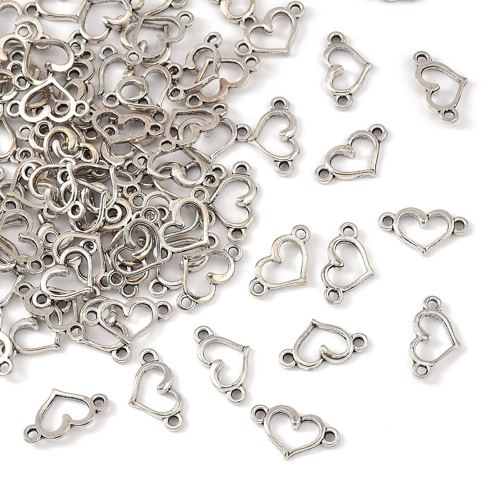Herz-Zwischenteil Connector Charm filigran 15x8mm 1 Stück