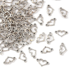 Herz-Zwischenteil Connector Charm filigran 15x8mm 1 Stück