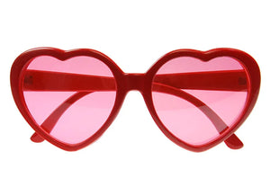 Herzsonnenbrille rot