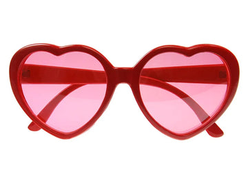 Herzsonnenbrille rot
