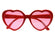 Herzsonnenbrille rot