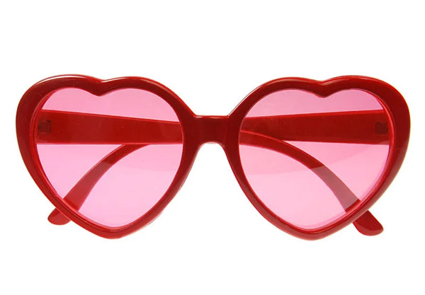 Herzsonnenbrille rot