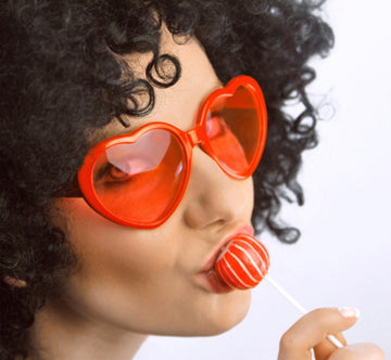 Herzsonnenbrille rot