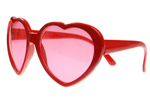 Herzsonnenbrille rot