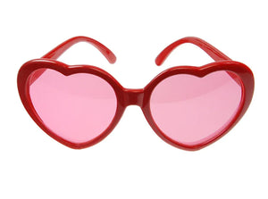 Herzsonnenbrille rot