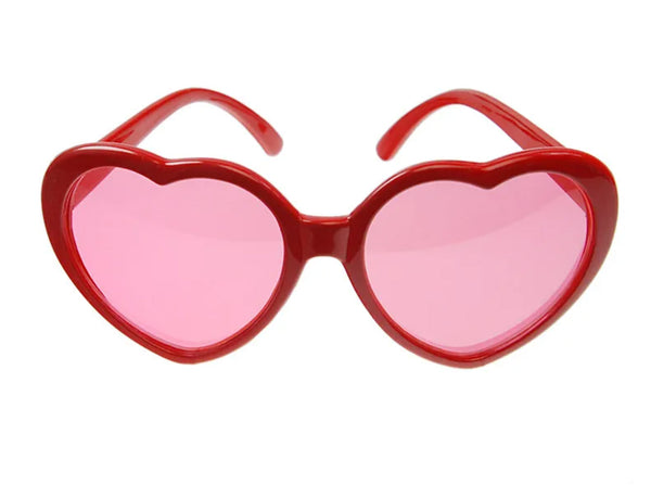 Herzsonnenbrille rot