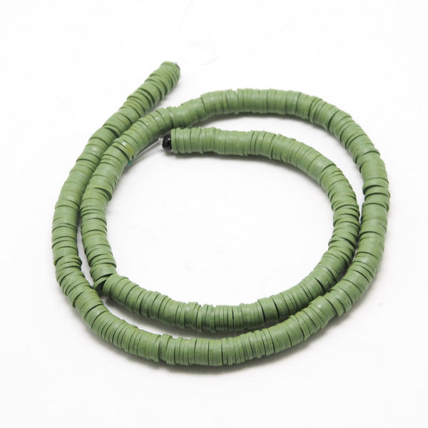 Heishi-Perlen Polymerclay Perlenscheiben 6x1mm 380-400Stk / Strang