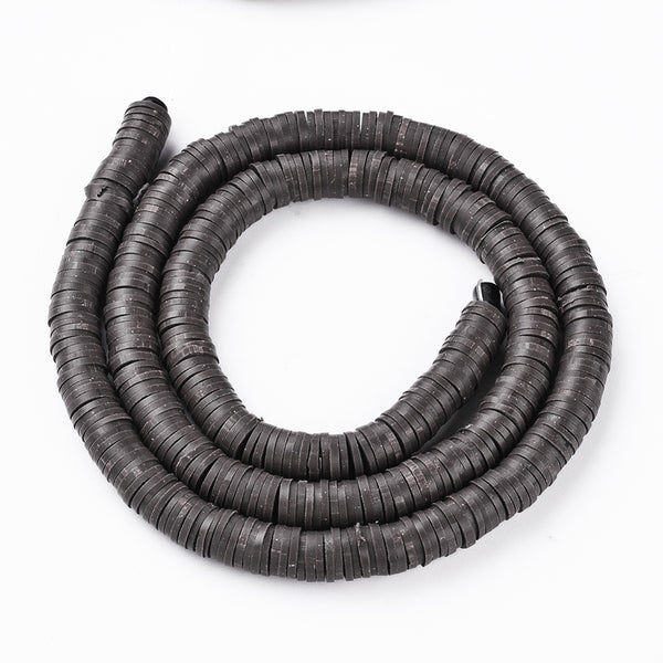 Heishi-Perlen Polymerclay Perlenscheiben 6x1mm 380-400Stk / Strang