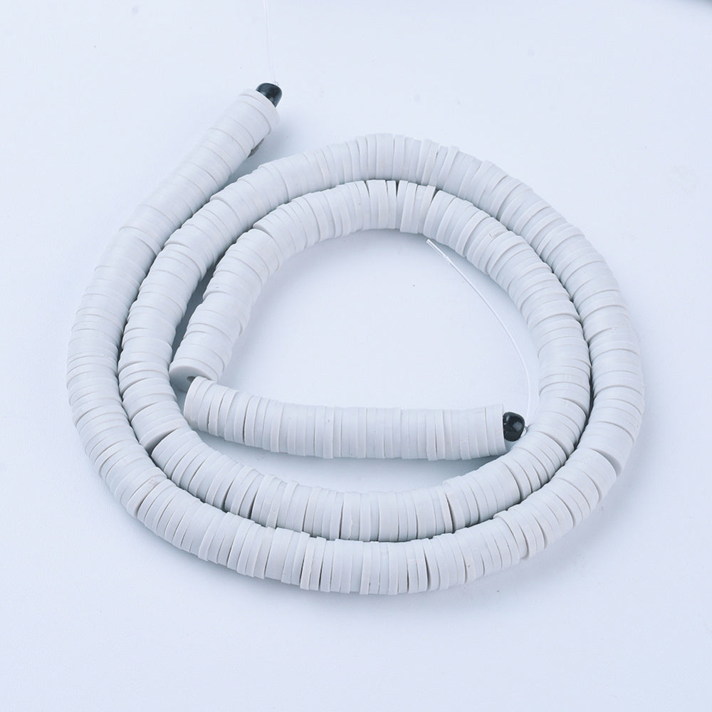 Heishi-Perlen Polymerclay Perlenscheiben 6x1mm 380-400Stk / Strang