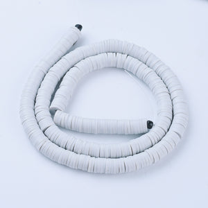 Heishi-Perlen Polymerclay Perlenscheiben 6x1mm 380-400Stk / Strang