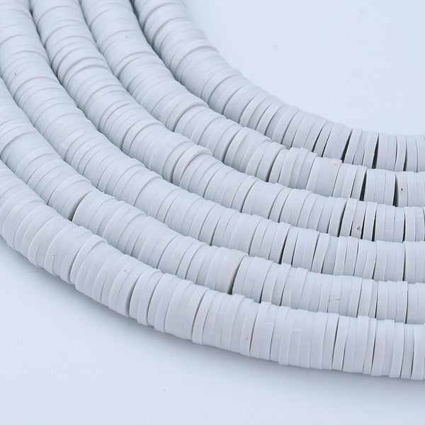 Heishi-Perlen Polymerclay Perlenscheiben 6x1mm 380-400Stk / Strang