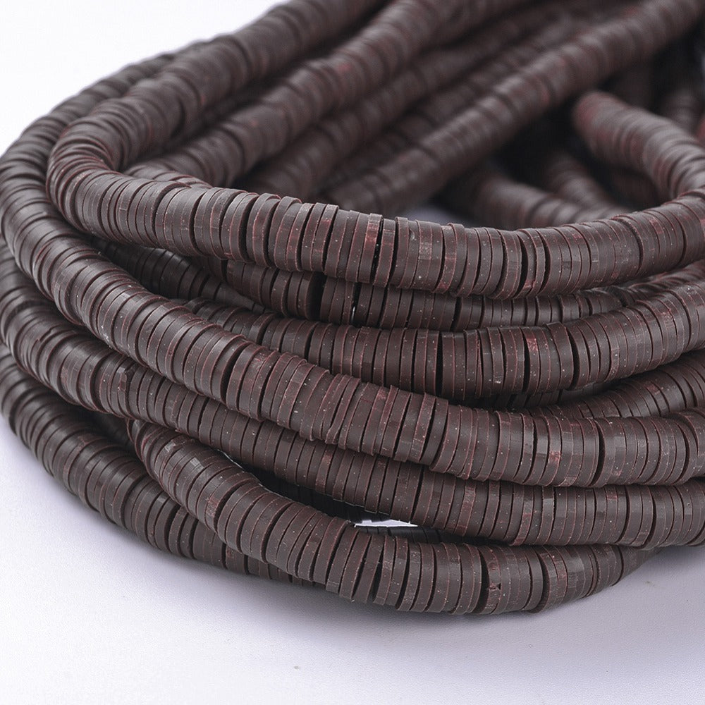 Heishi-Perlen Polymerclay Perlenscheiben 6x1mm 380-400Stk / Strang