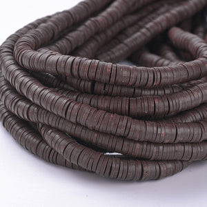 Heishi-Perlen Polymerclay Perlenscheiben 6x1mm 380-400Stk / Strang